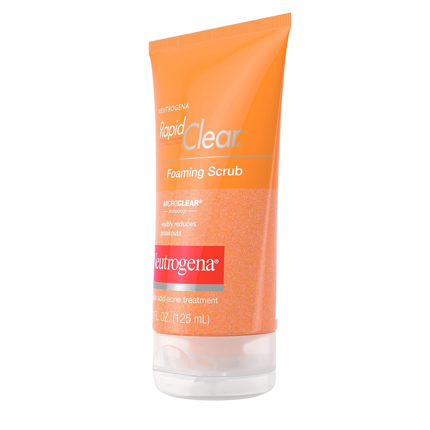 Neutrogena Rapid Clear Foaming Exfoliating Facial Scrub with Salicylic Acid Acne Medicine For Breakouts and Acne-Prone Skin, 4.2 fl. oz: Beauty