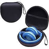 Kids Headphones Case Compatible with iClever BTH12 / HS19 / BTH26 / JoySpark-T5 / Candy Bila BH03 / EarFun/IMYB/MIDOLA MD-B01 / noot Products Foldable Kids Headphones, Black (Case Only)