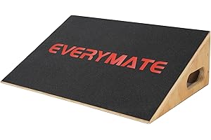 EVERYMATE Heavy-Duty Wooden Slant Boards for Exercise & Calf Stretch – 19.7" Wide Incline Board for Squats, Non-Slip Surface, Fixed 25° Angle for Strength & Flexibility Training, 1200 lbs Capacity
