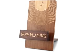 Hogurin Vinyl Record Stand, Classic Wood Albums Now Playing Display Vinyl Record Stand Elegant Rustic CDs(COLOR:Brown)