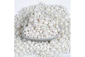 SUGGOZO Edible Pearl, White Pearl Sprinkles for Cake Decorating, Cupcake Toppers, Cake Decorations, Ice Cream Toppings, Wedding Party Supplies, Halloween, Christmas, 180g/6.35oz