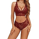 Avidlove Lingerie Set for Women Lace Bra and Panty Sets Sexy Underwear Bralettes Lingerie Outfits