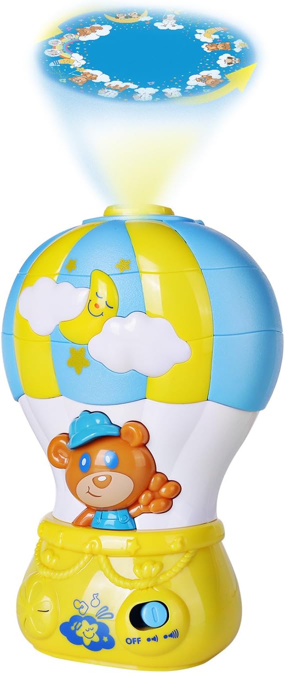 Happkid Baby Crib Soother Baby Soother for Sleep, Air Balloon Light