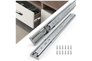 Soft Close Drawer Slides 18 Inch Heavy Duty 1 Pairs - homdiy Full Extension Drawer Slides Ball Bearing Slides for Cabinets, 1