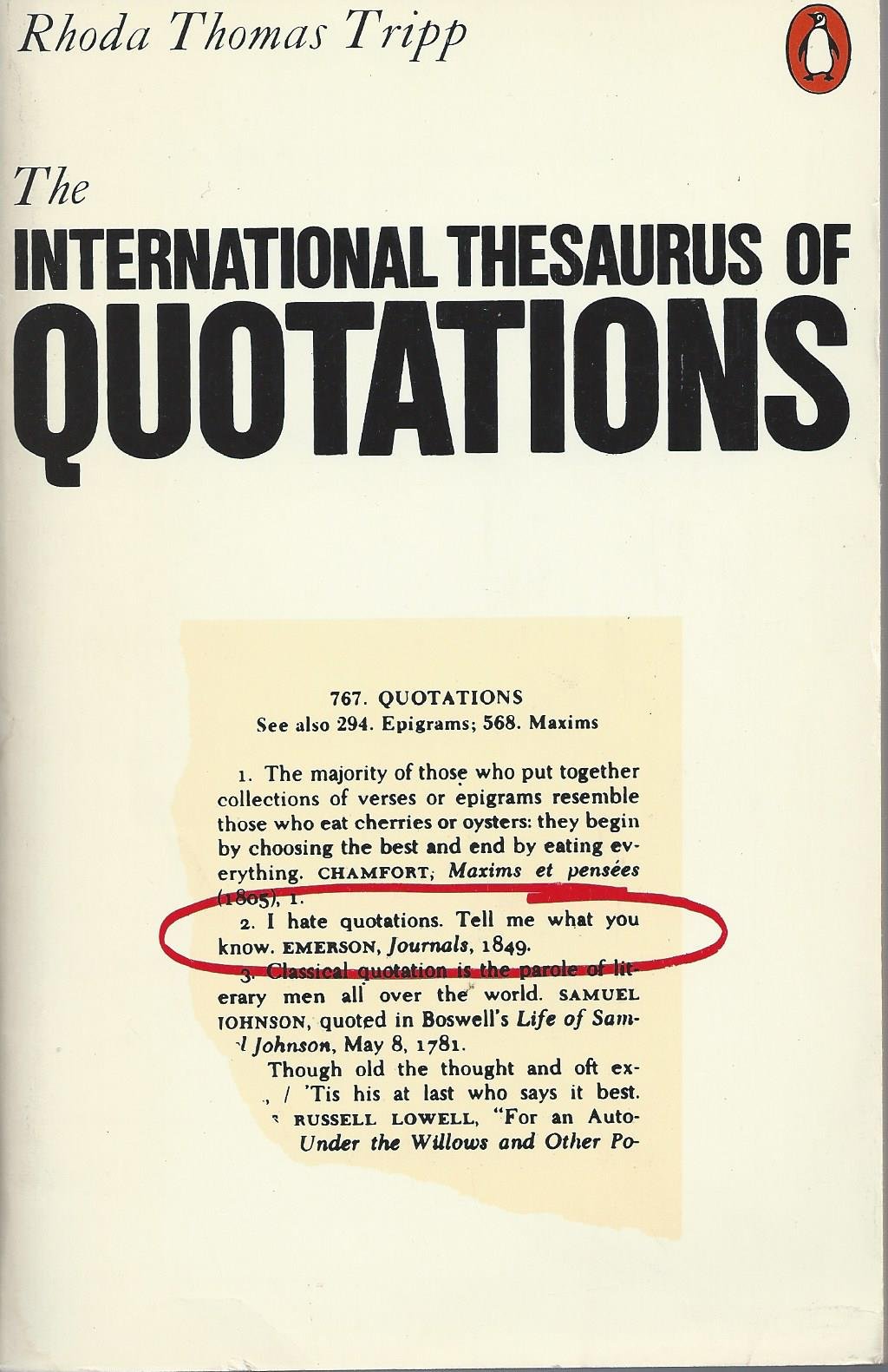 The international thesaurus of quotations Telegraph