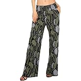 Urban CoCo Women's Boho Palazzo Pants Wide Leg Beach Pants High Waisted Lounge Pants with Pockets