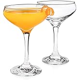 HISTORY COMPANY The 1930 Literary Round Table Cocktail Coupe – Algonquin-Inspired 2-Piece Set for Craft Cocktails & Champagne (Gift Box Collection)