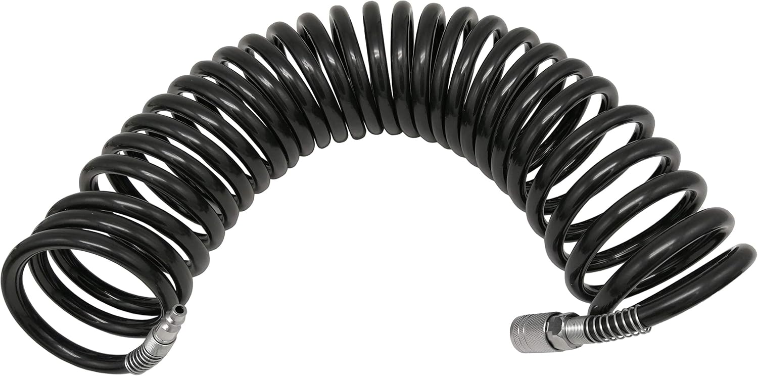 Recoil Air Hose Air Line OD 3/8 Inch Portable Polyurethane Coil Hose