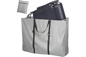 URANSHIN Large Outside Folding Chair Storage Bag with Zipper and Handles, 600D Folding Chair Carry Bag for Zero Gravity Chair Cover, Portable Folding Lounge Chair Carrying Bags, 43" L x 11" W x 29" H (Gray)