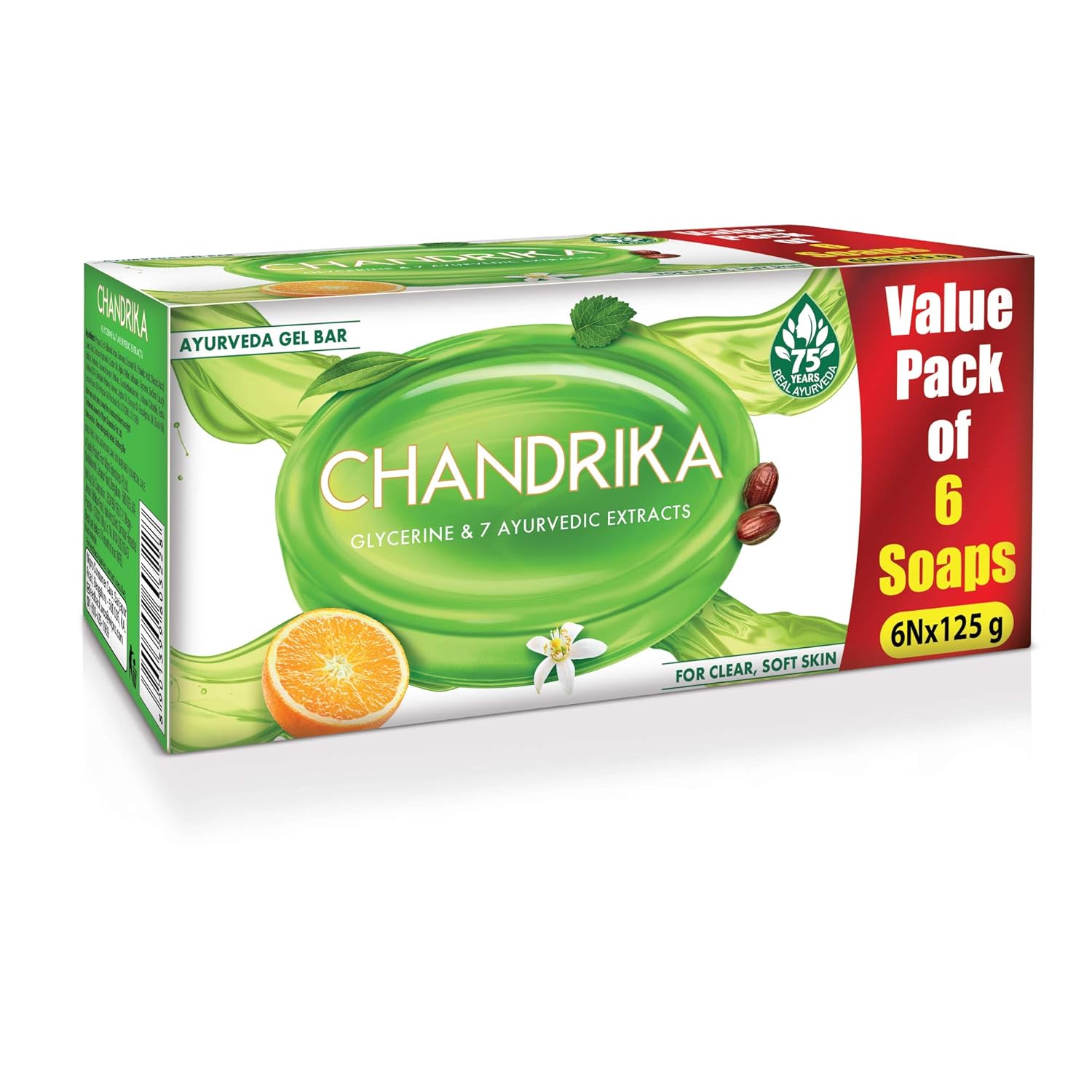 Best Deal Chandrika Gel Bar (Pack of 6)