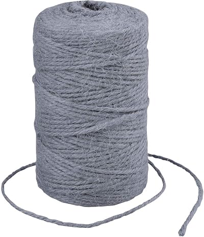 G2PLUS Grey Jute String Twine 2MM 100M Natural Garden Craft String