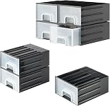 Navaris 4 Large Interlocking Plastic Storage Drawers Small Parts Organiser view 7