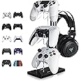 OAPRIRE Universal 3 Tier Controller Holder and Headset Stand for PS4 PS5 XBOX ONE SWITCH, Controller Stand Gaming Accessories, Build Your Game Fortresses (Black)