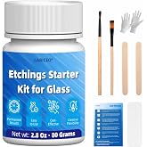 LARICEO 2.8 oz Glass Etching Kit, High-Adhesion Stencils for Crisp Results | Create crisp, long-lasting matte designs with smooth etching cream and high-adhesion stencils that stay firmly in place