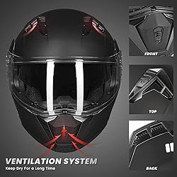 ILM Motorcycle Modular Full Face Helmet Flip up
