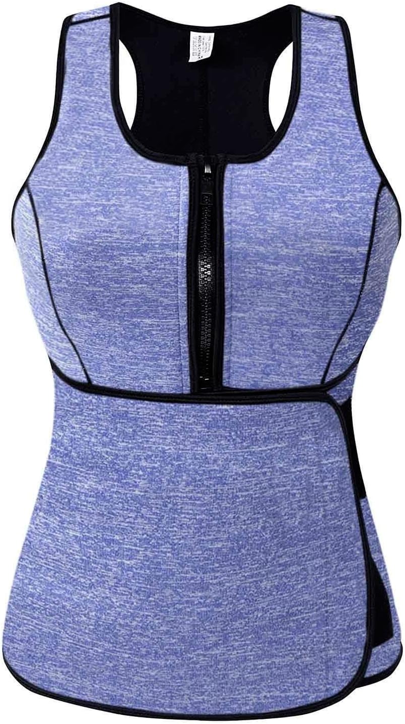 SlimmKISS Neoprene Sweat Vest for Women, Slimming Body Shaper with Adjustable Waist Trimmer Belt, Weight Loss