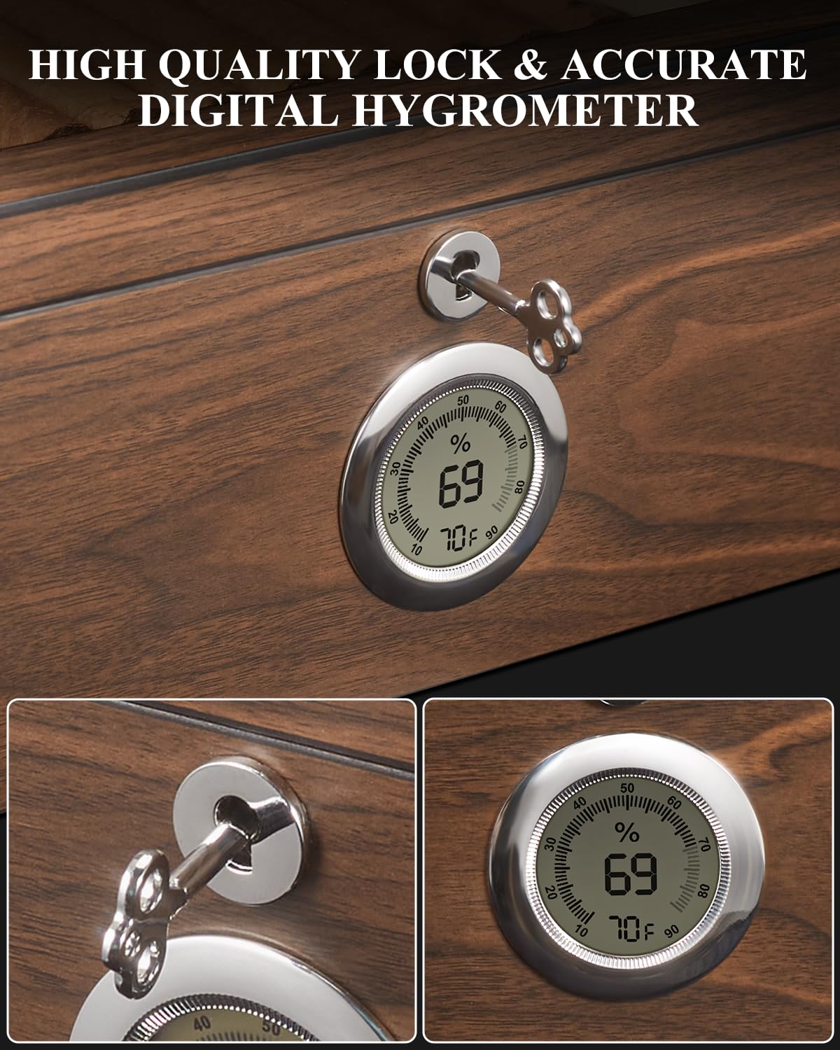Mua Flauno Cigar Humidor, Spanish Cedar Wood, Air Circulation System ...