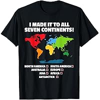Amazon.com: World Map of All Seven Continents T-Shirt T-Shirt