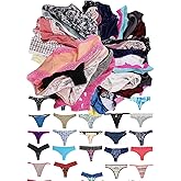 ToBeInStyle Women's Pack of 6 or 12 Random Assorted Print Panties - Bikinis, Briefs, or Thongs