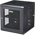 StarTech.com 4-Post 12U Wall Mount Network Cabinet with 1U Shelf, 19in Wall-Mounted Server Rack, Up to 20in Mounting Depth