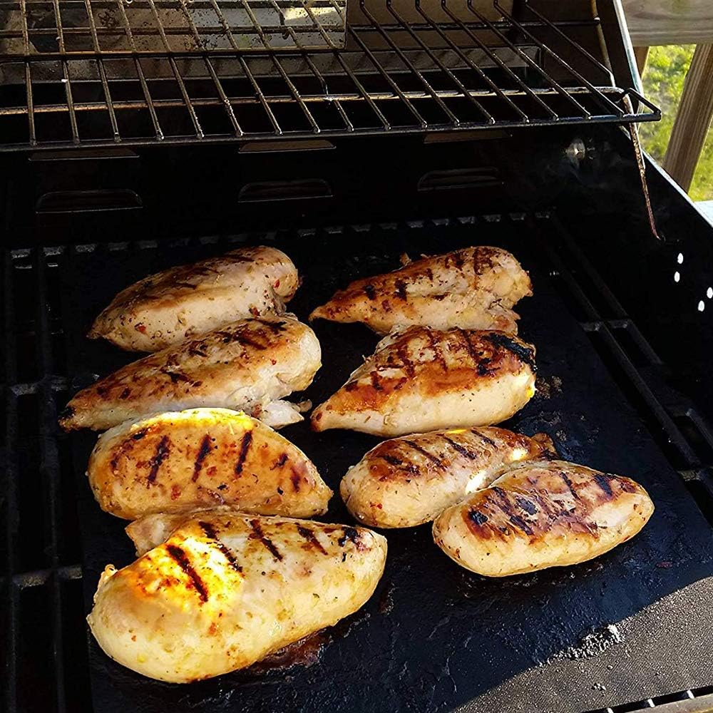 Smaid Grill Mat BBQ Grill Mats Non Stick - Grill mats for Outdoor Gas Grill,Reusable and Easy to Clean - Works On Gas, Charcoal, Electric Grill and More - 15.75 x 13 Inch: Garden & Outdoor