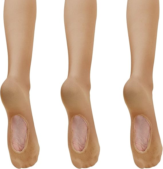 FICELLO Women's Suntan Convertible Tights Dance Ballet Stretchable