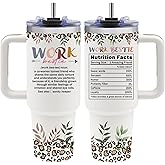Vprontse Work Bestie Gifts for Women Birthday Gifts for Best Friend Woman Work Bestie Cups Tumbler Coworker Gift for Women Leaving Goodbye Farewell Gift Besties Tumbler 40oz (New Lid)