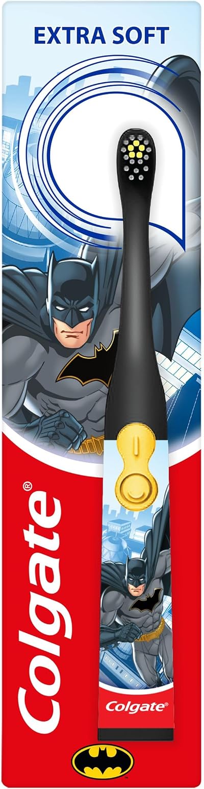 Colgate Kids Batman Battery Powered Toothbrush 3+ Extra Soft Bristles