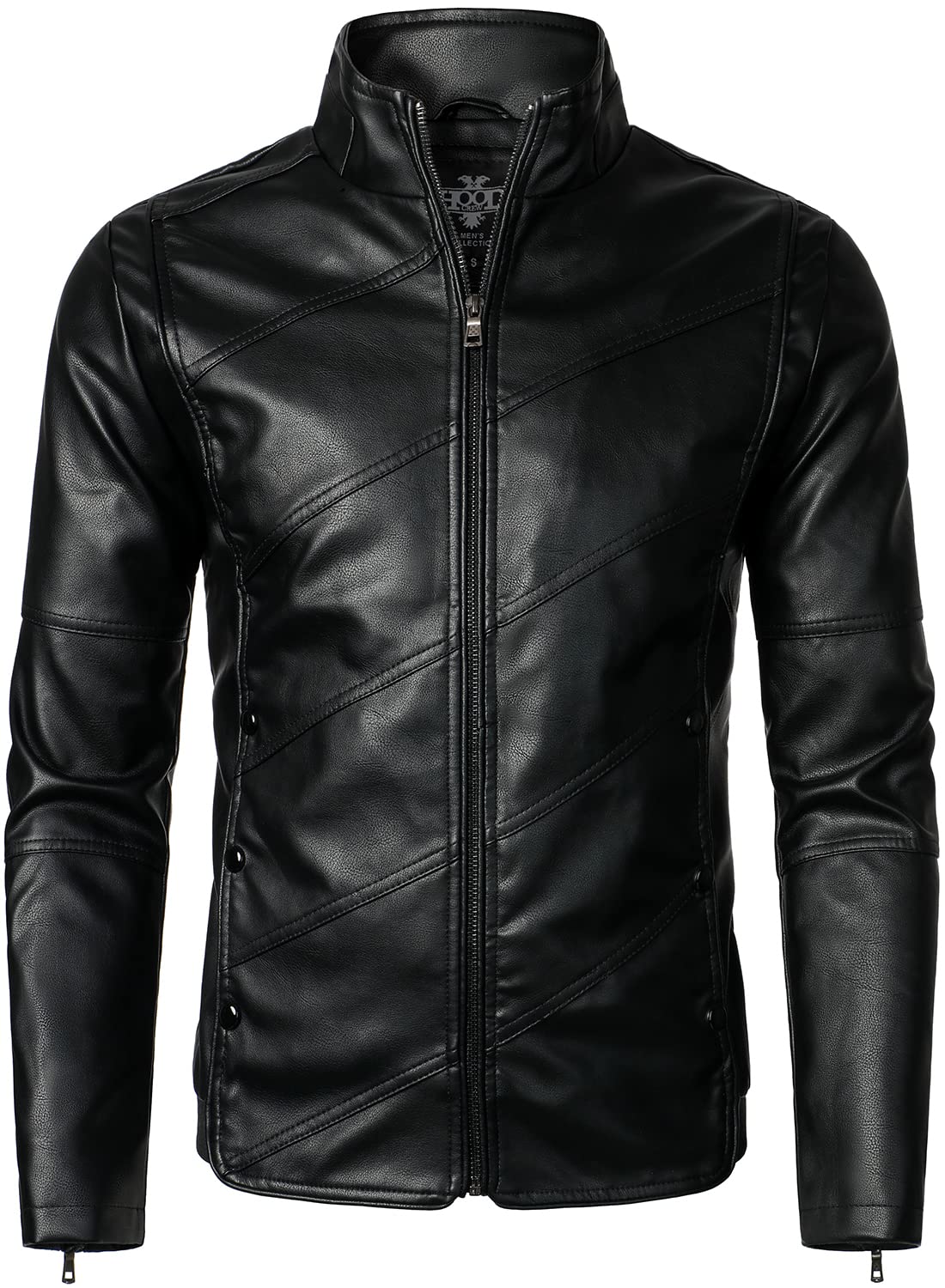 Photo 1 of ***DIRTY***
HOOD CREW Mens Faux Leather Jacket Lightweight Fashion Motorcycle Leather Jackets Coat Black XL