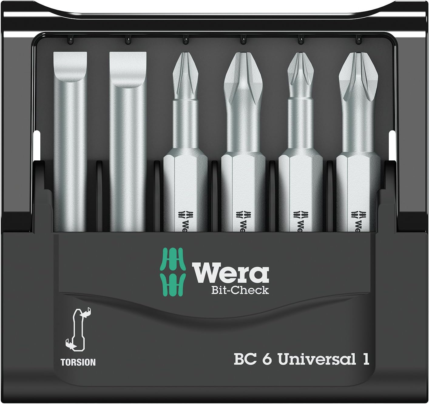 Wera Bit-Sortiment, Bit-Check 6 Universal 1 SB, 6-teilig, 05073635001, White
