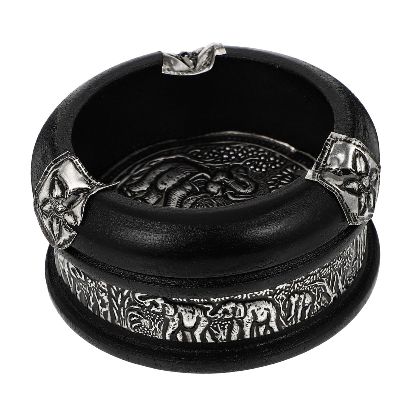 RORPOIR 1pc Wooden Ashtray Container with Groove Structure for Home Use Desktop Ashtray for Cleanliness and Decorative Design for Office Bar Restaurant