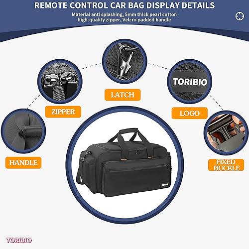 TORIBIO RC Car Bag for 1/8 & 1/10 Car, Water-resistant Storage Bag