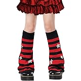 Moon Wood Leg Warmers for Girls Women Kawaii Harajuku Leg Warmers Cute Knitted Leg Warmer Goth Lolita