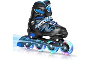 ERNAN Inline Roller Skates,Adjustable Inline Skate for Kids and Adults with Full Light Up Wheels,Outdoor Roller Blades for Bo