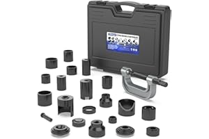 CARVALAX 23-Piece Ball Joint Press Kit, Ball Joint Removal Tool Kit w/Universal Adapters and Sockets for Most 2WD/4WD Cars, Trucks and SUVs