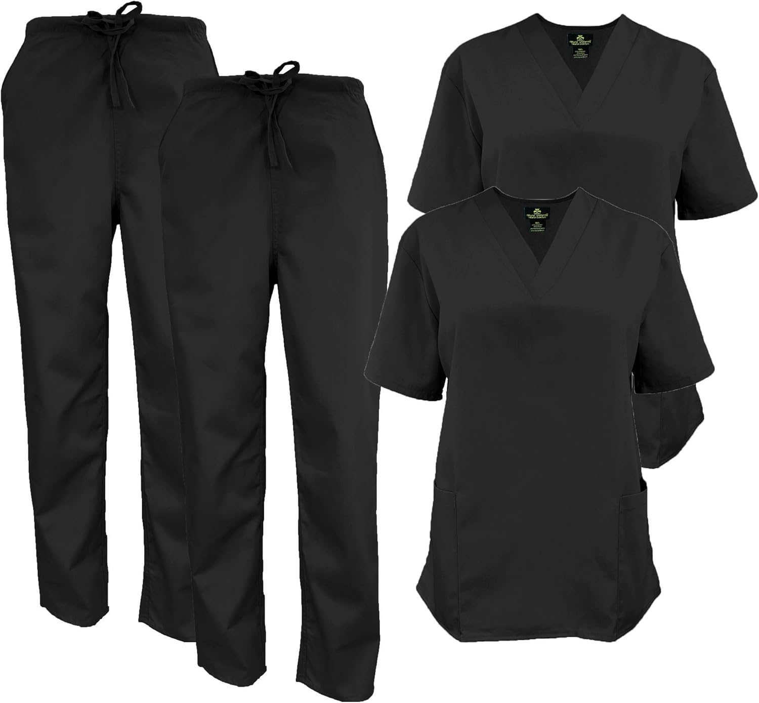 Natural Uniforms Women's Scrub Set Medical Scrub Tops and