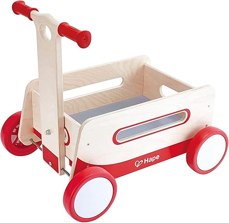 Hape Red Wonder Wagon Wooden Push 