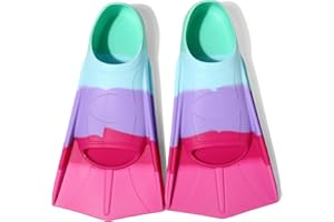 Fanwill Kids Swim Fins,Short Fins Swimming Flippers for Lap Swimming and Training for Child,Girls,Boys