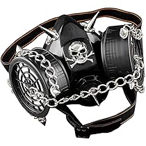 工芸品 JewelryLizard Man Mask Amazon.com: punkman2000 SteamPunk Chain Spike Vintage