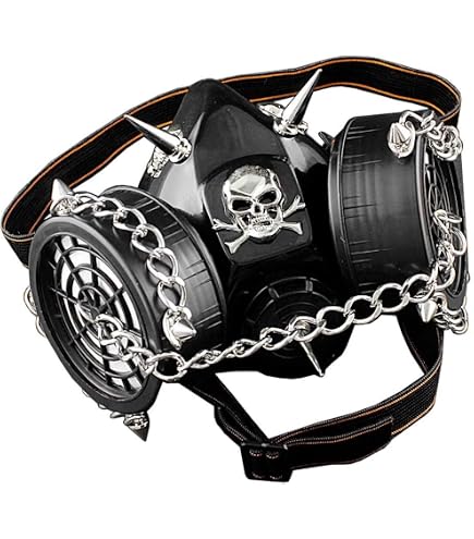 Amazon.com: crazy hunter Spikes Steampunk Punk Gas Mask Cool Mens