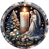 Rigufu 2025 Christmas Ornament – Angel Candle Ornament, Religious Christmas Tree Decoration, Spiritual Holiday Keepsake Gift