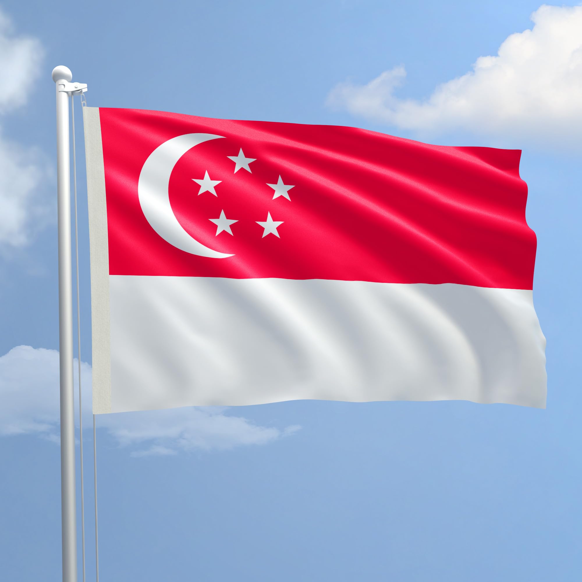 AL PRODUCTION Singapore Flag Nautical Fabric Size 100 x 150 to