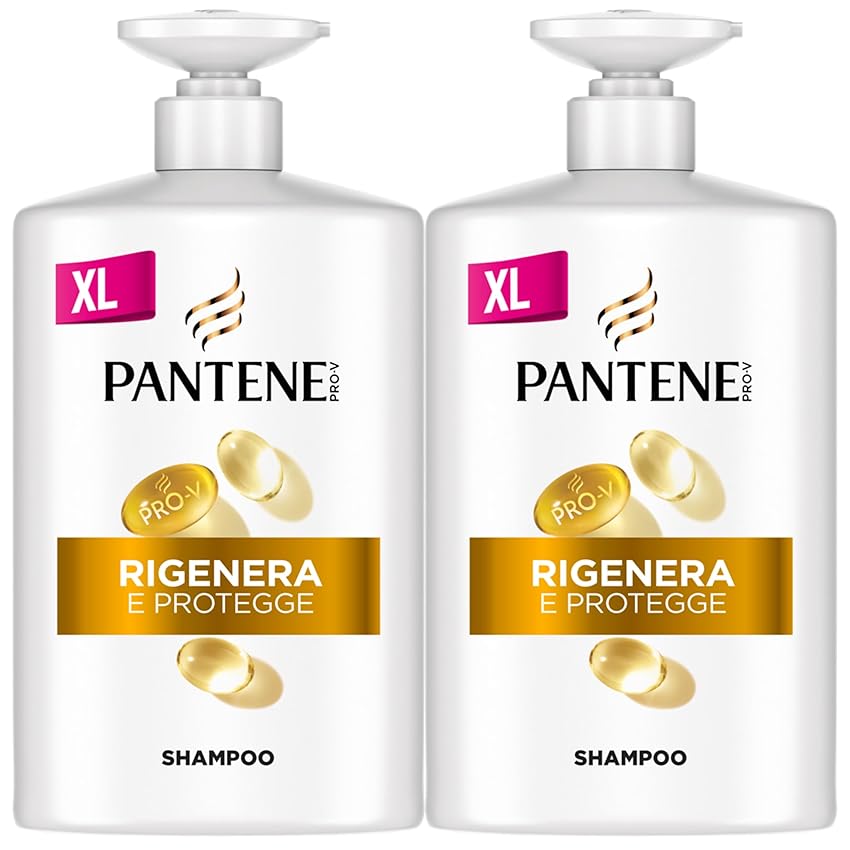 Pantene Pro-V Shampoo Rigenera E Protegge per Capelli Deboli, Secchi e Danneggiati.