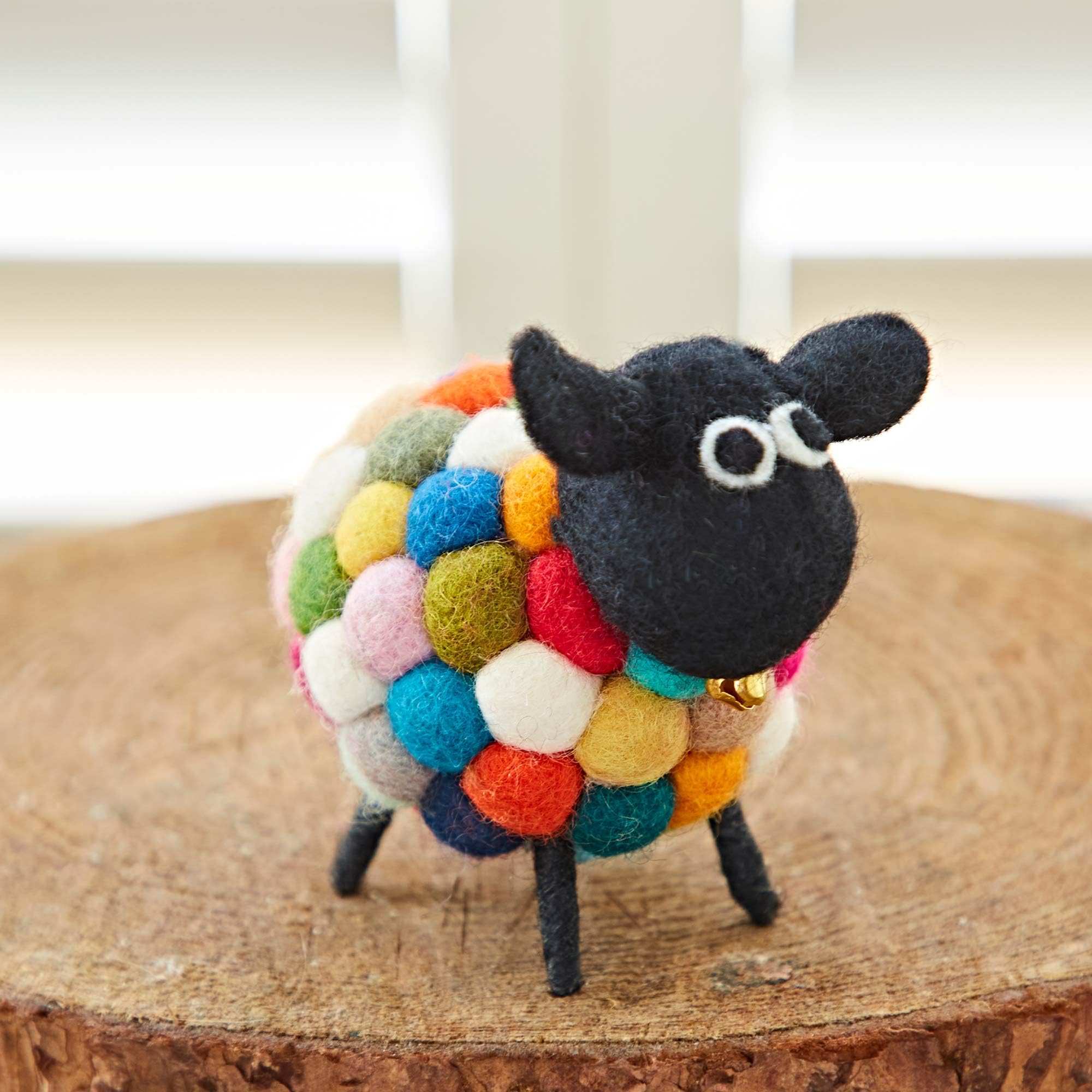 Paper High Felt Sheep Ornament - Cute Home Décor - New Home Gift - Quirky Gifting - Multicoloured, Grey and White Colour Options (Multicoloured)