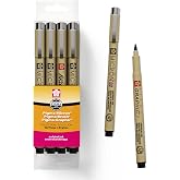 SAKURA Pigma Micron Fineliner Pens, Black, Assorted Points, 16 Pack | Archival Black Ink Pens for Writing, Drawing, or Journaling, Precise Points and Lines, Smooth Skip-Free Writing