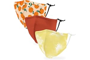 Weddingstar 3 Pack Washable Cloth Face Mask Reusable and Adjustable with Filter Pocket