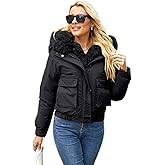 MODERN BUBBLE Winter Coats for Women Thickened Puffer Jacket with Detachable Fur Hood Winter Warm Parka Puffer Coat