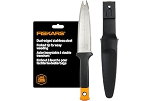 Fiskars 340130-1001 Garden Hori Knife with Sheath, Black