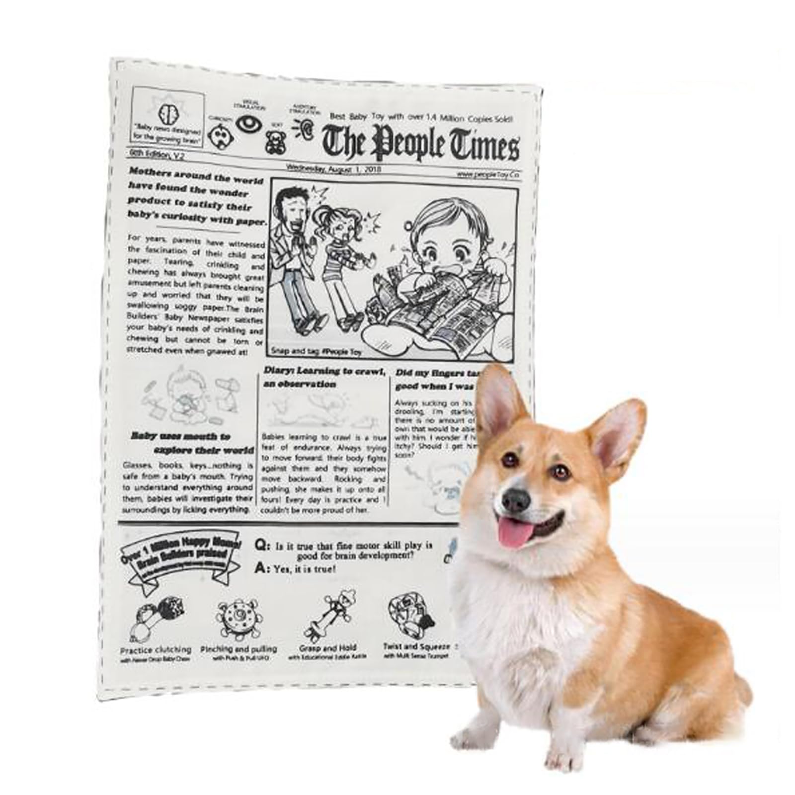 GOODCHI 犬 おもちゃ 噛むおもちゃ 犬専用新聞おもちゃ 知育おもちゃ ストレス解消 耐久性 噛み耐性 清潔 歯磨き 水洗いOK 小/中型犬に適用 の商品画像