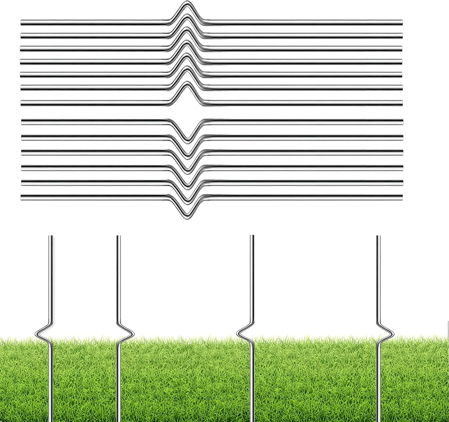 Yard Signs - Yard Sign Stakes - 12 Pack Heavy Duty Metal Wire Stakes for Garden Lawn Signs 13'' Alternative to H Frame Stakes for Corrugated Plastic Yard Signs Holder